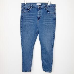 Topshop Women's Jamie Skinny Blue Denim Jeans 36